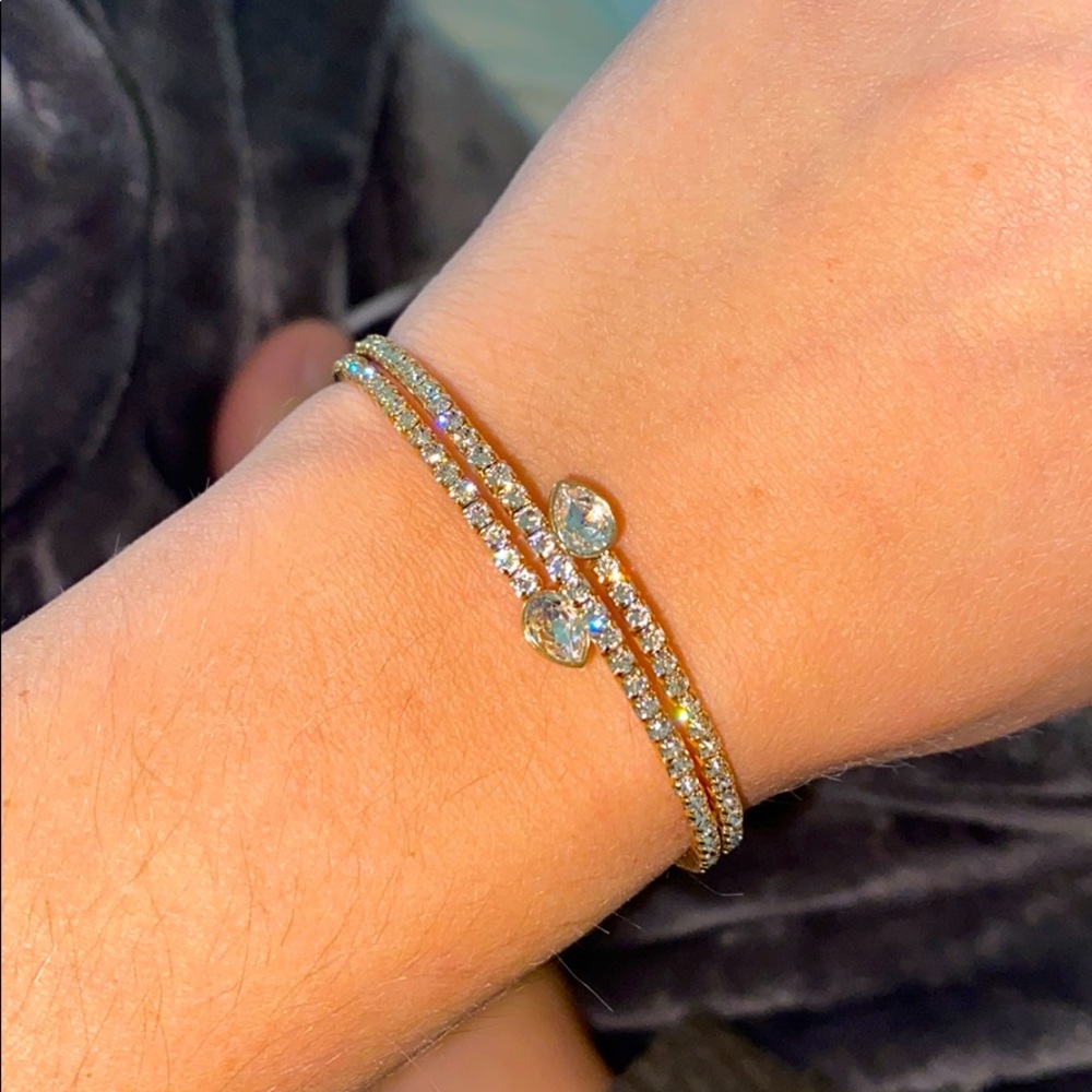 Swarovski Gold Wrap Cuff Bracelet (NEVER WORN)